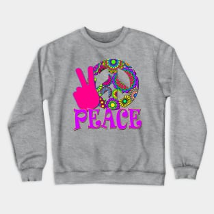 Hippie Peace Sign Crewneck Sweatshirt